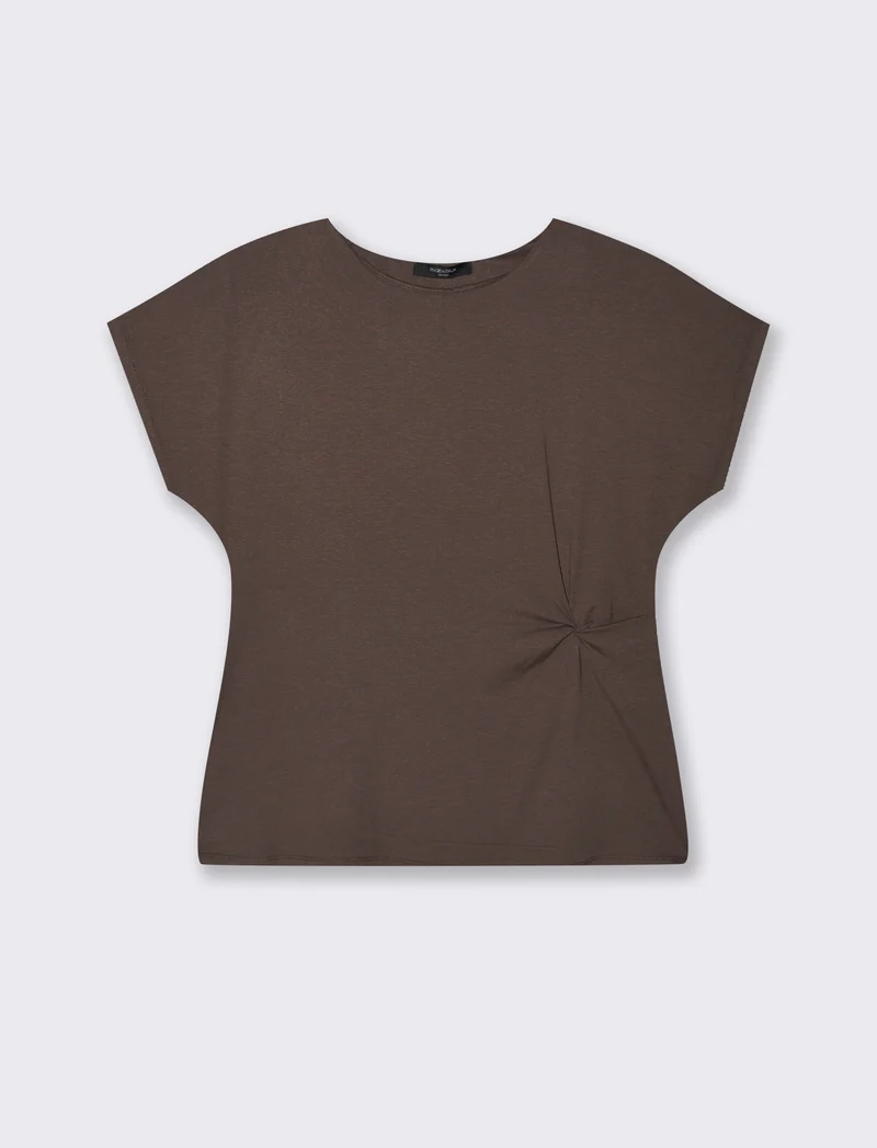 Tshirt con nodo in viscosa - Moro