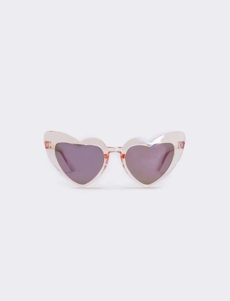 Occhiali bambina con cuori - Rosa