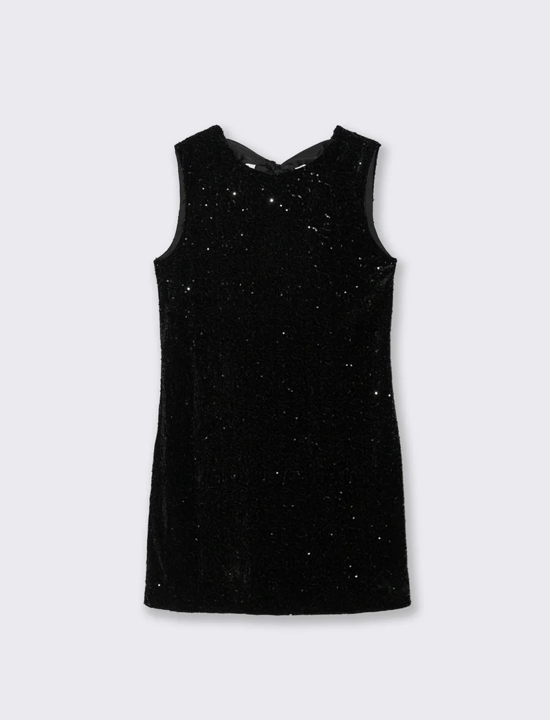 Vestito in paillettes - Nero