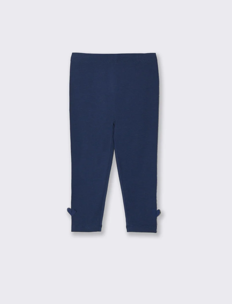 Leggings in jersey elastico con applicazioni - Blu