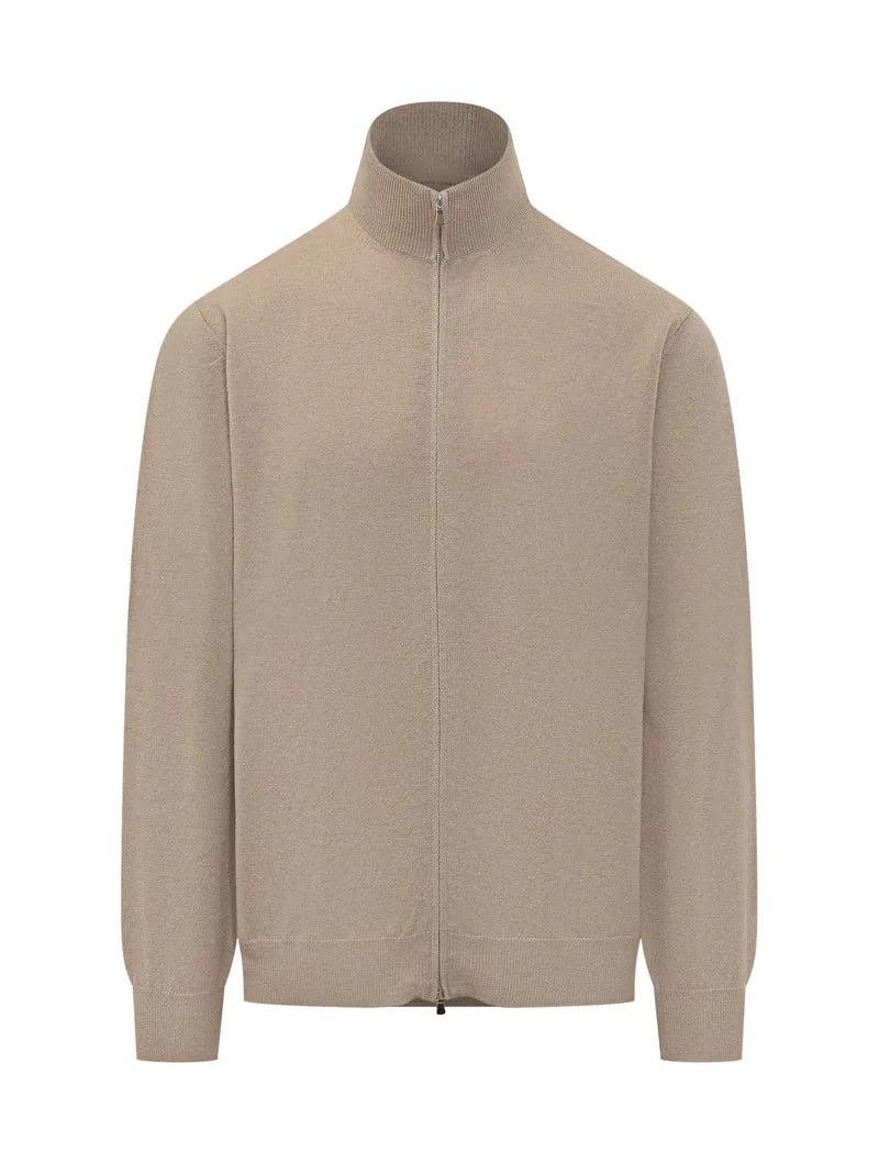 Cardigan in Cashmere con Zip