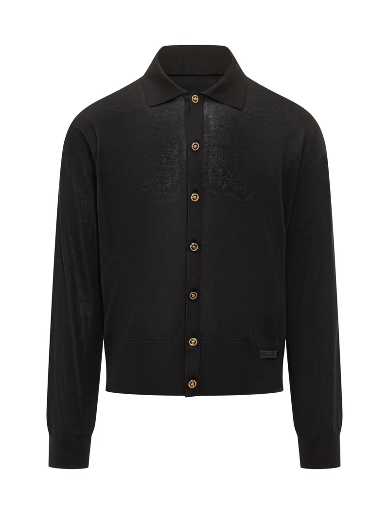 Maglione In Maglia Con Bottoni