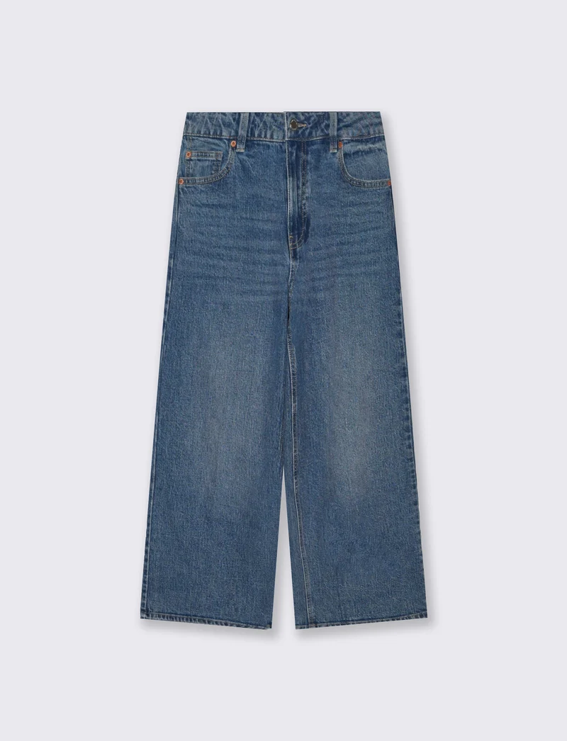 Jeans Gamba Dritta Lunghezza Caviglia - Denim