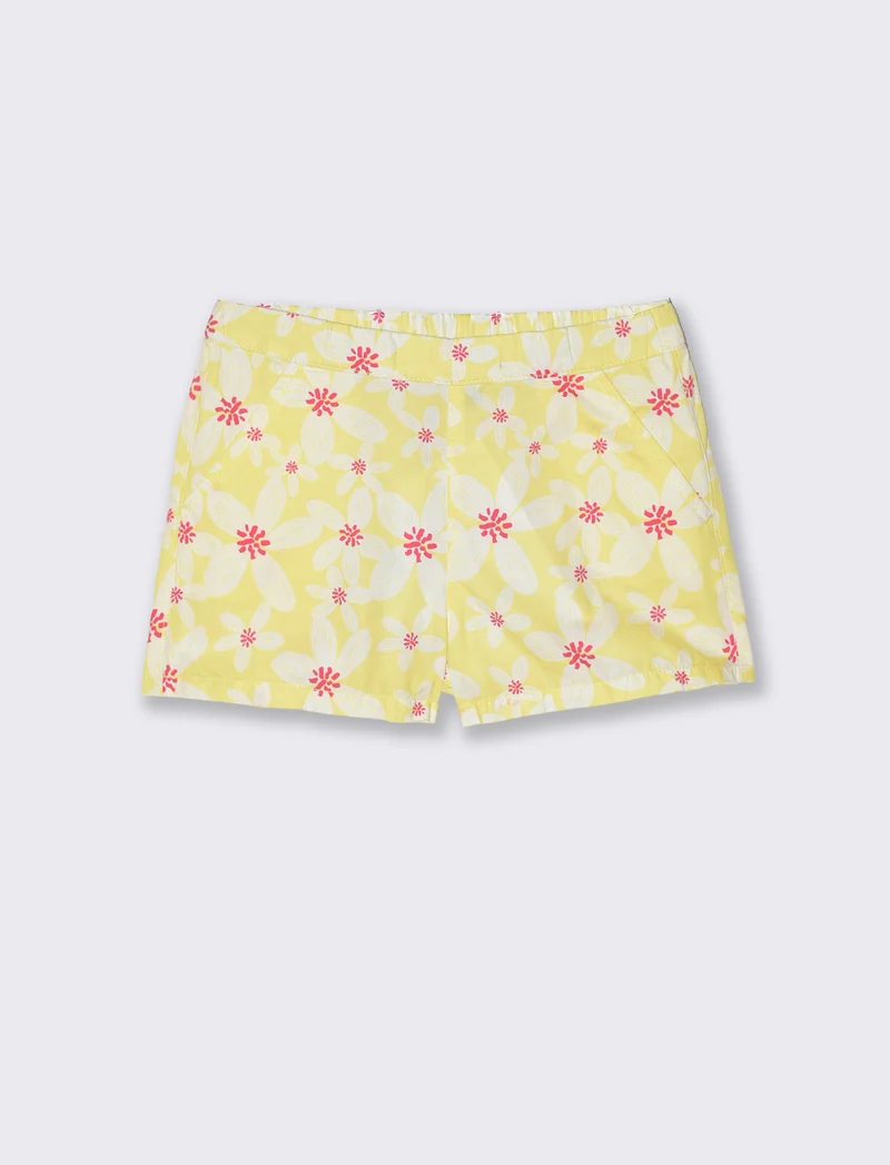 Short in popeline estivi e colorati - Giallo