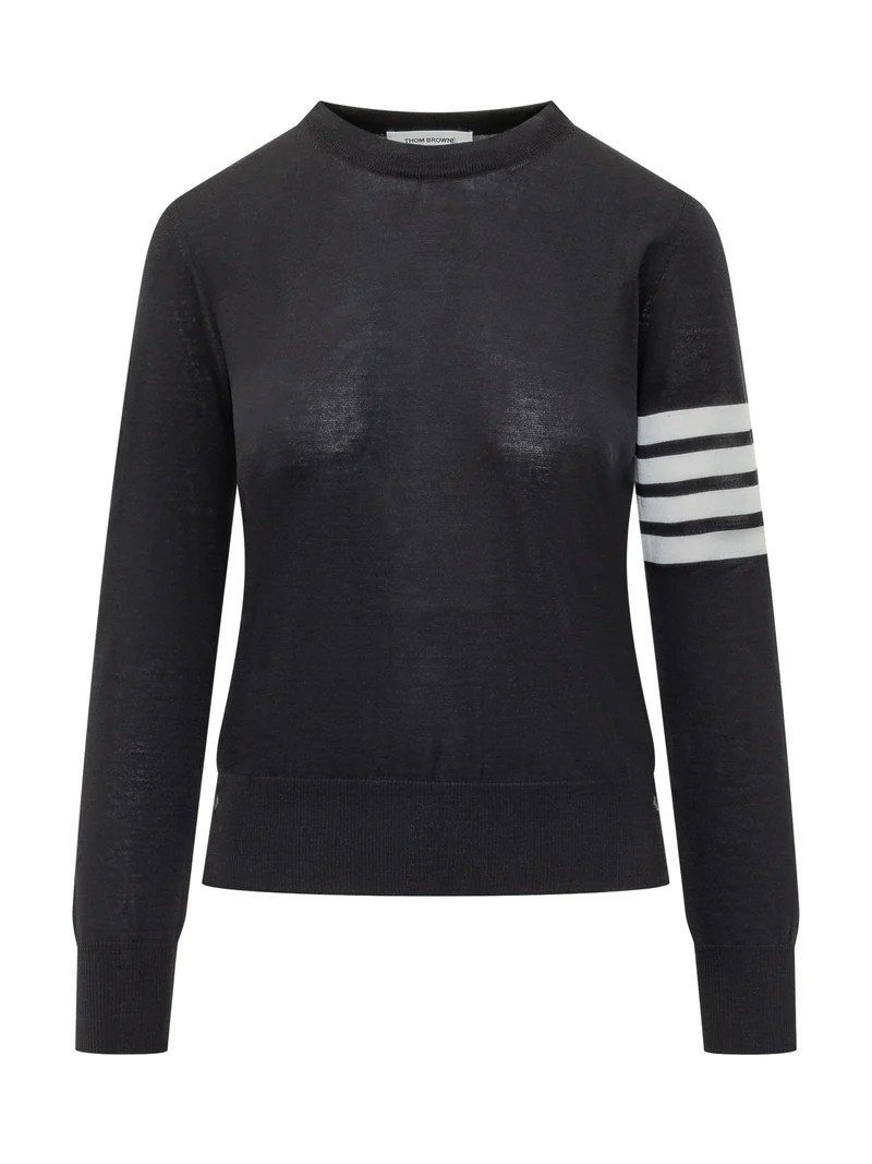 Pullover Relaxed Fit Con Quattro Bande