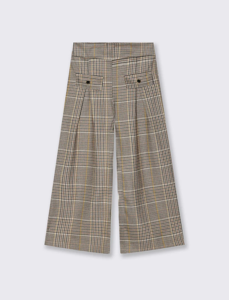 Pantalone da bambina in pied-de-poule - Fantasia