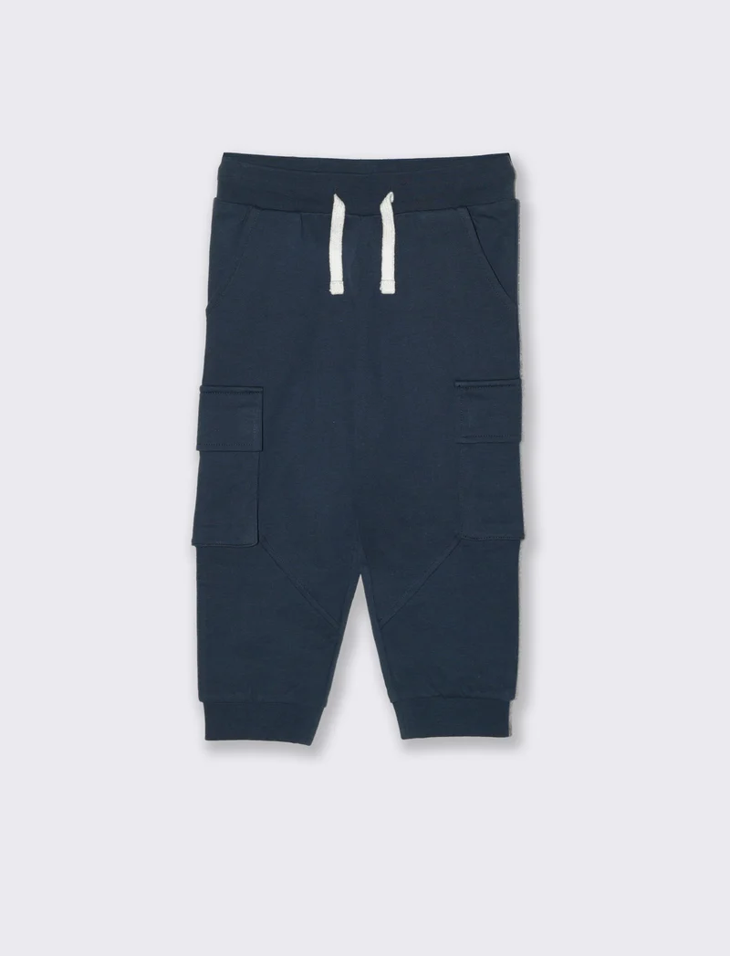 Jogger sportivi con tasconi laterali - Blu