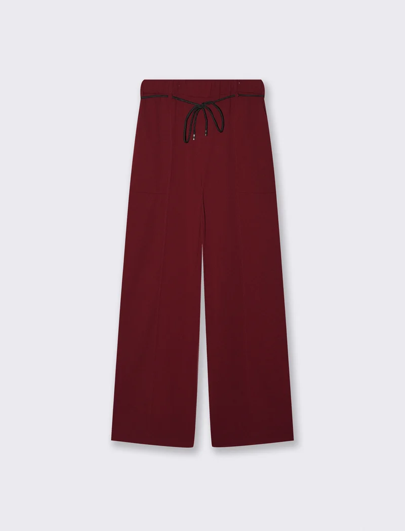 Pantalone con cintura e tasconi - Bordeaux