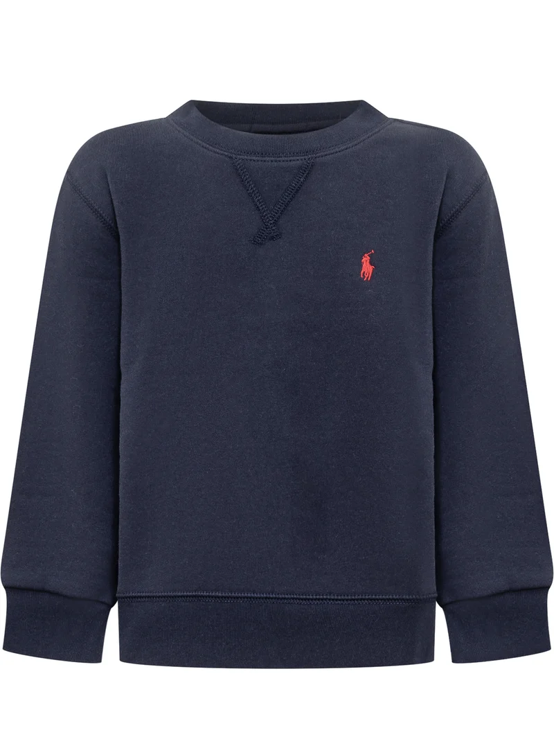 Felpa Blu con Logo Polo Ralph Lauren