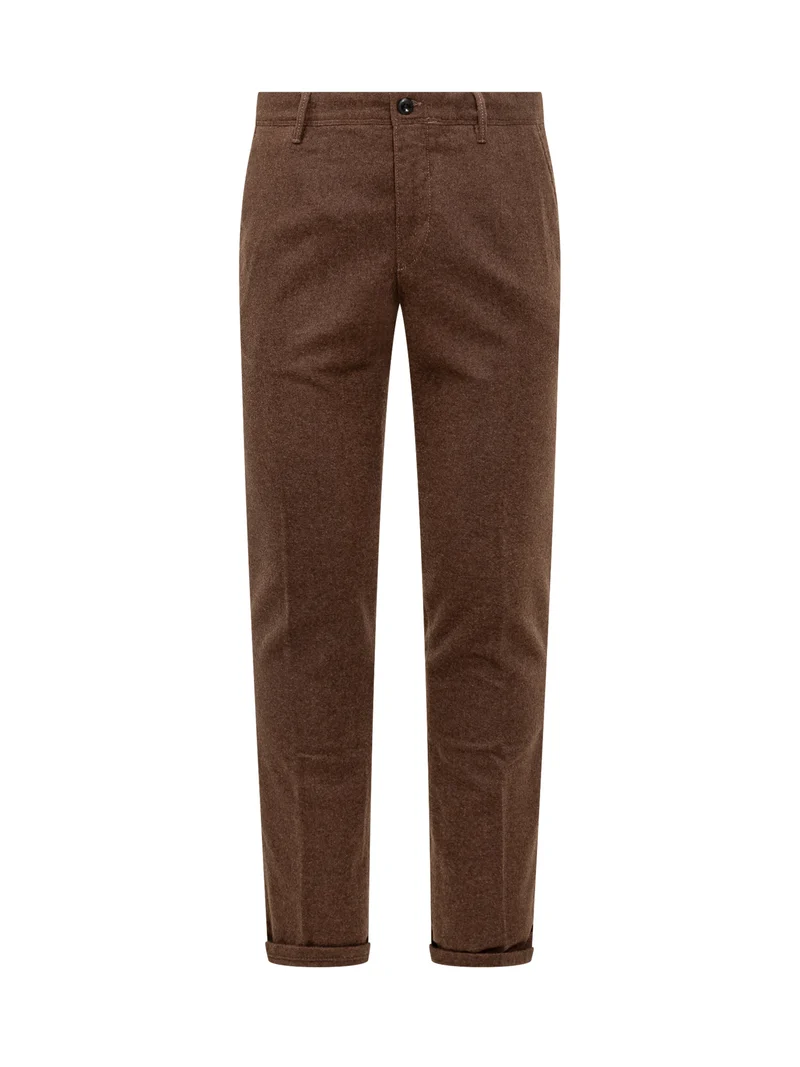 Pantaloni Marroni in Lana Incotex