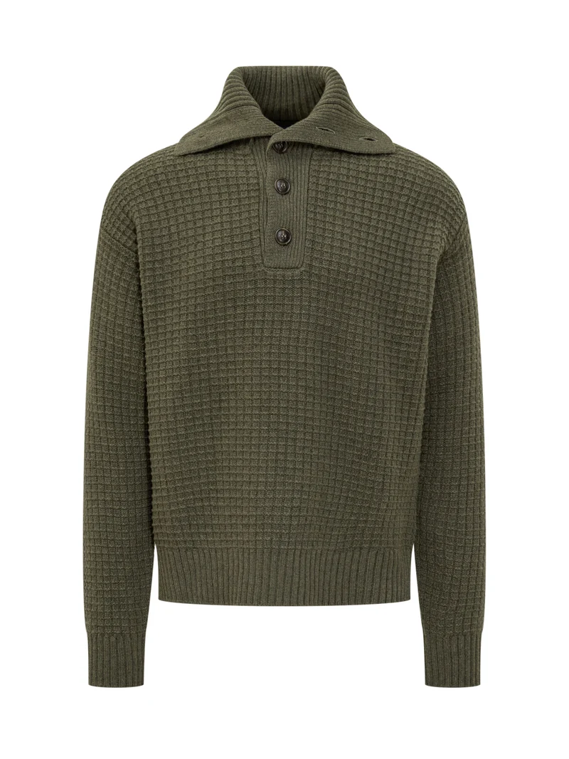 Maglione con Colletto e Bottoni Woolrich
