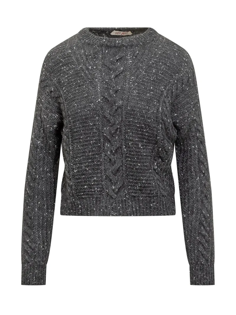 Max Mara Studio Maglione a Treccia Grigio