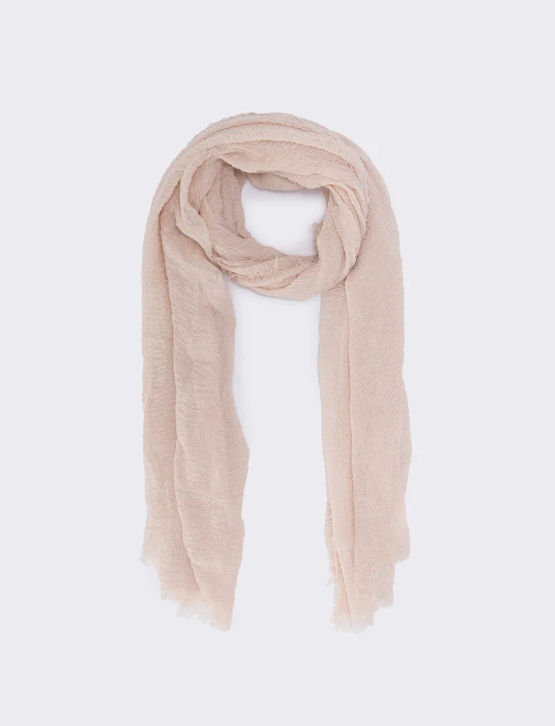 Foulard donna garzato eleganza e comfort - Beige
