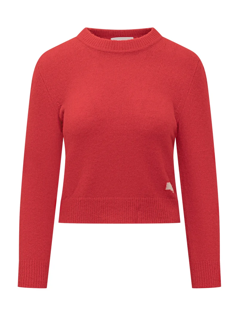 Maglione Rosso in Lana con Logo Isabel Marant