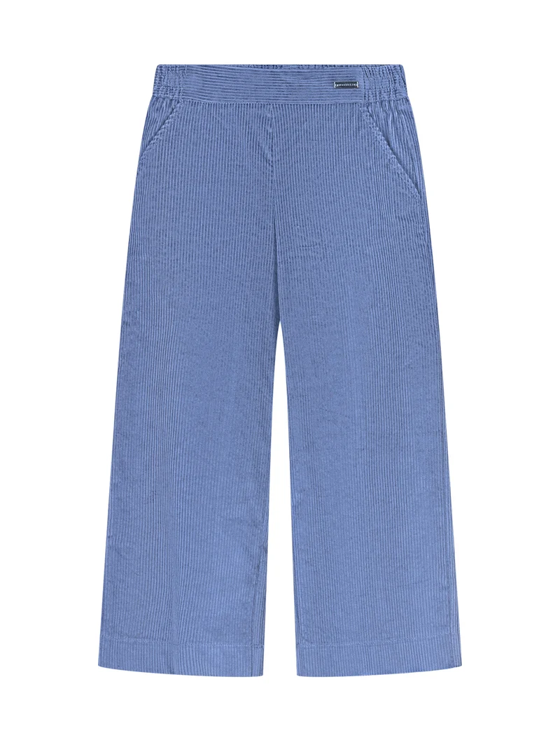 Monnalisa Pantaloni in Velluto a Coste Azzurri