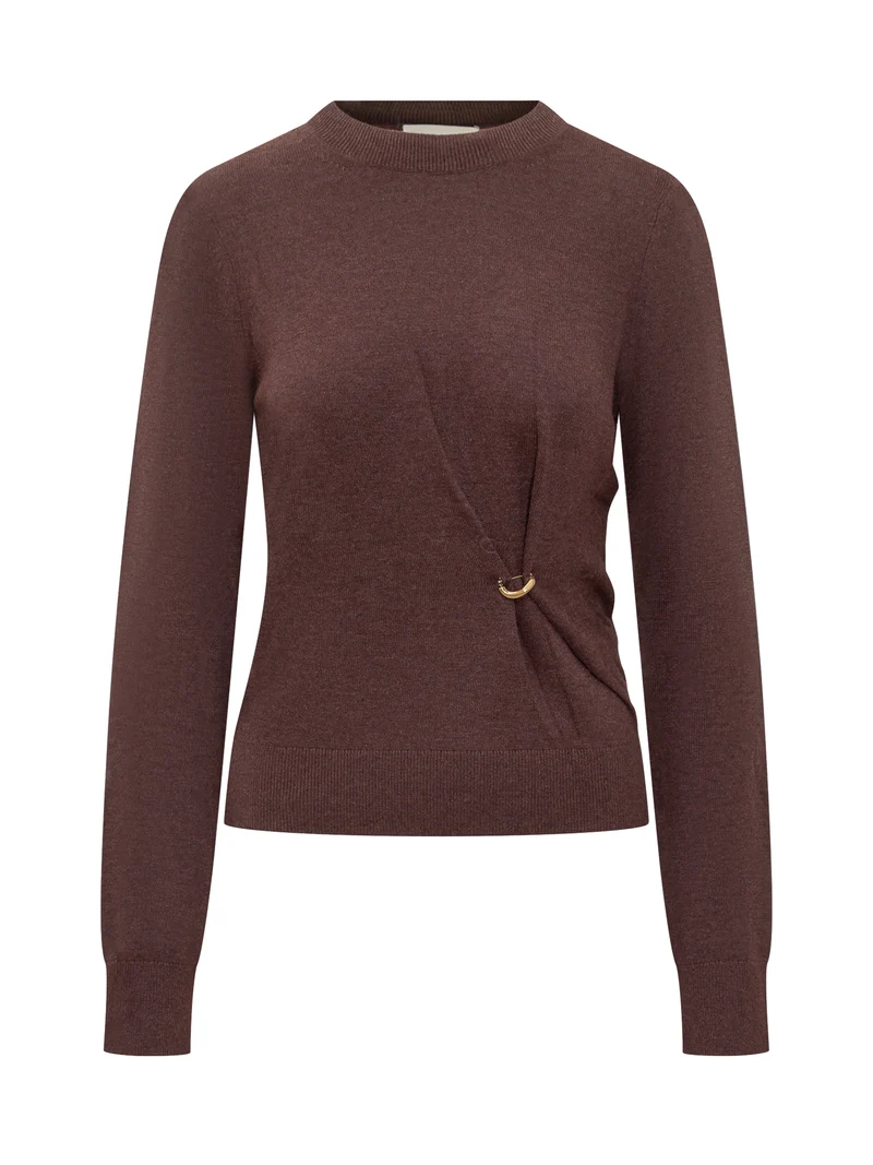 Isabel Marant Maglia Marrone con Dettaglio Laterale