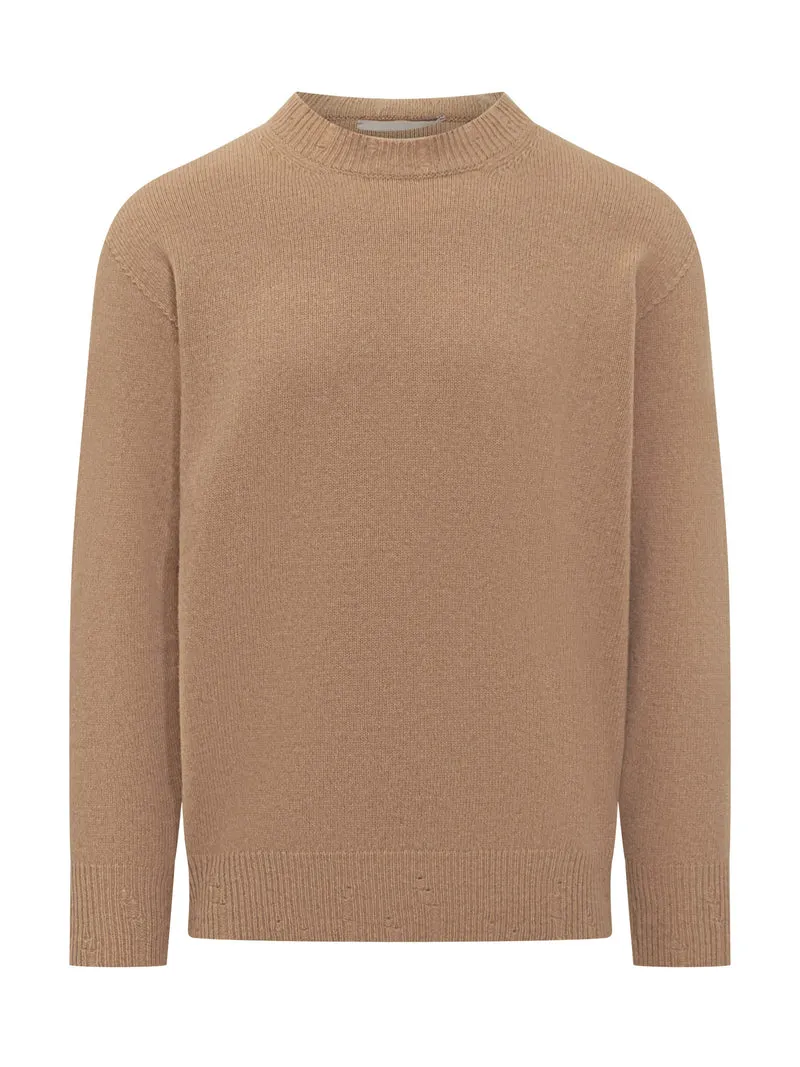 Amaranto Maglione Cammello Girocollo