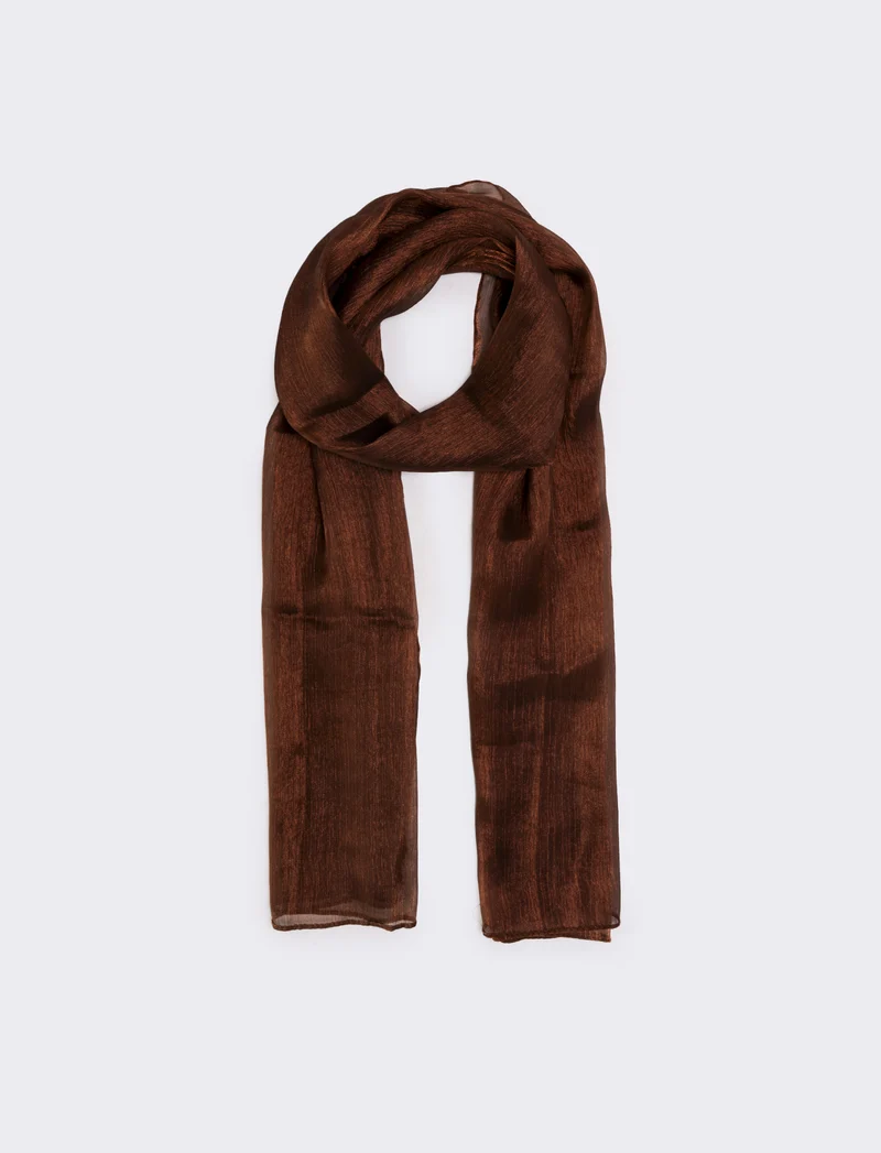 Foulard e stola in vari tessuti - Marrone