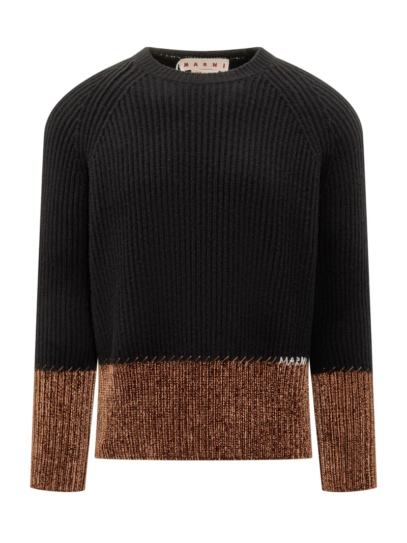 Maglione Nero e Marrone Marni
