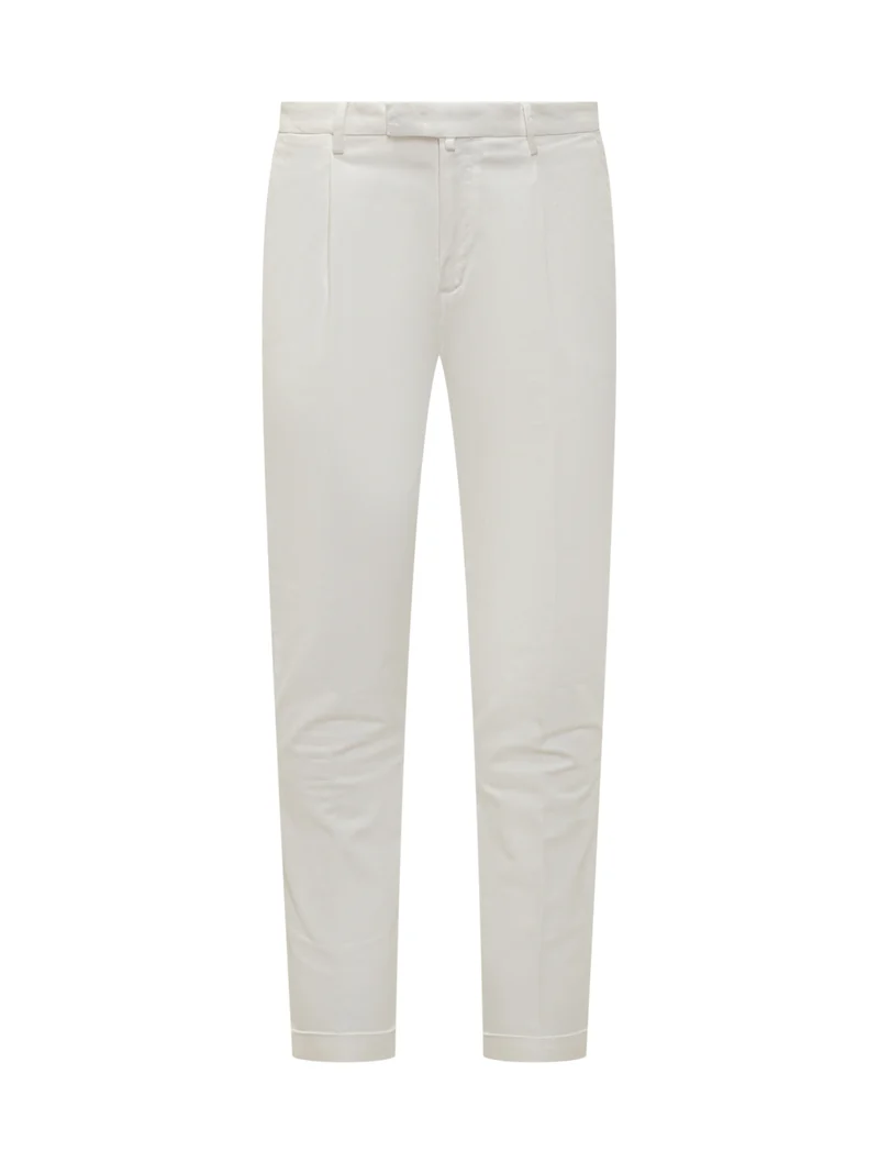 Pantaloni Bianchi in Cotone Briglia