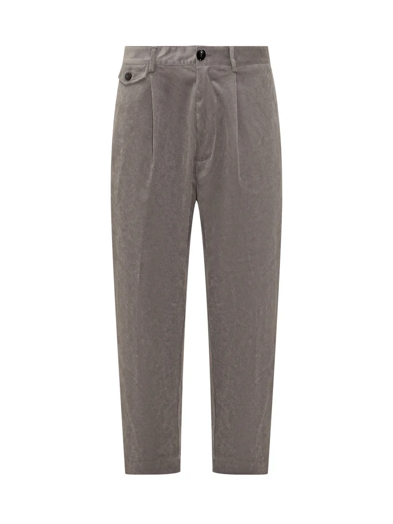 Pantaloni P.M.D.S in Velluto Grigio