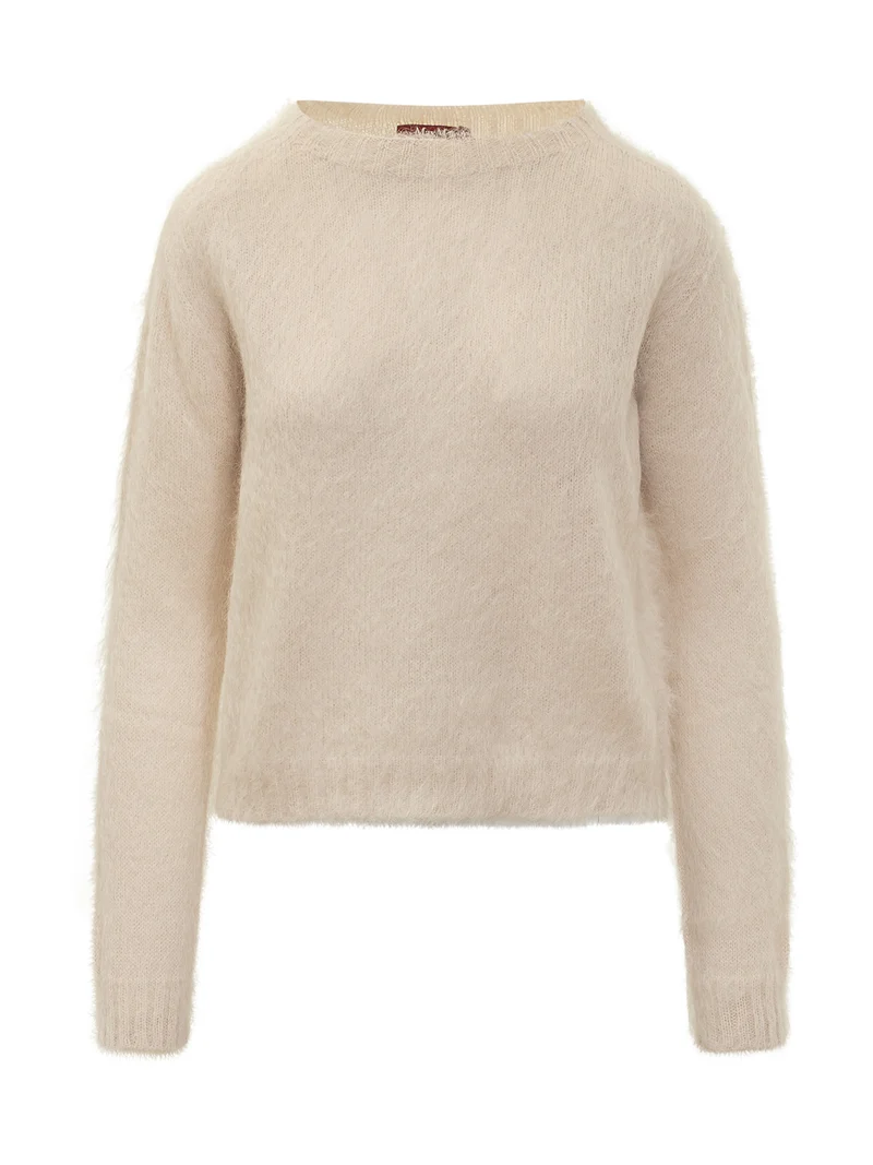 Max Mara Studio Maglione in Mohair Avorio