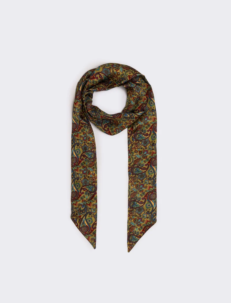 Foulard cravatta in satin per donne - Multicolore