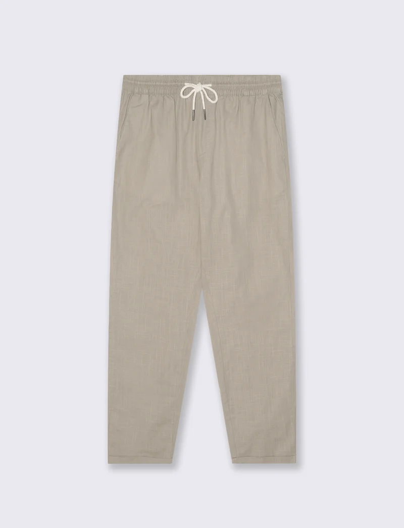 Pantaloni Chino Jogger in Cotone Slub - Verde salvia