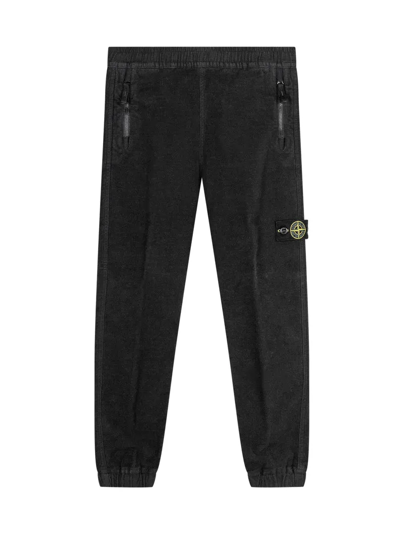 Pantaloni Effetto Velluto Stone Island Kids