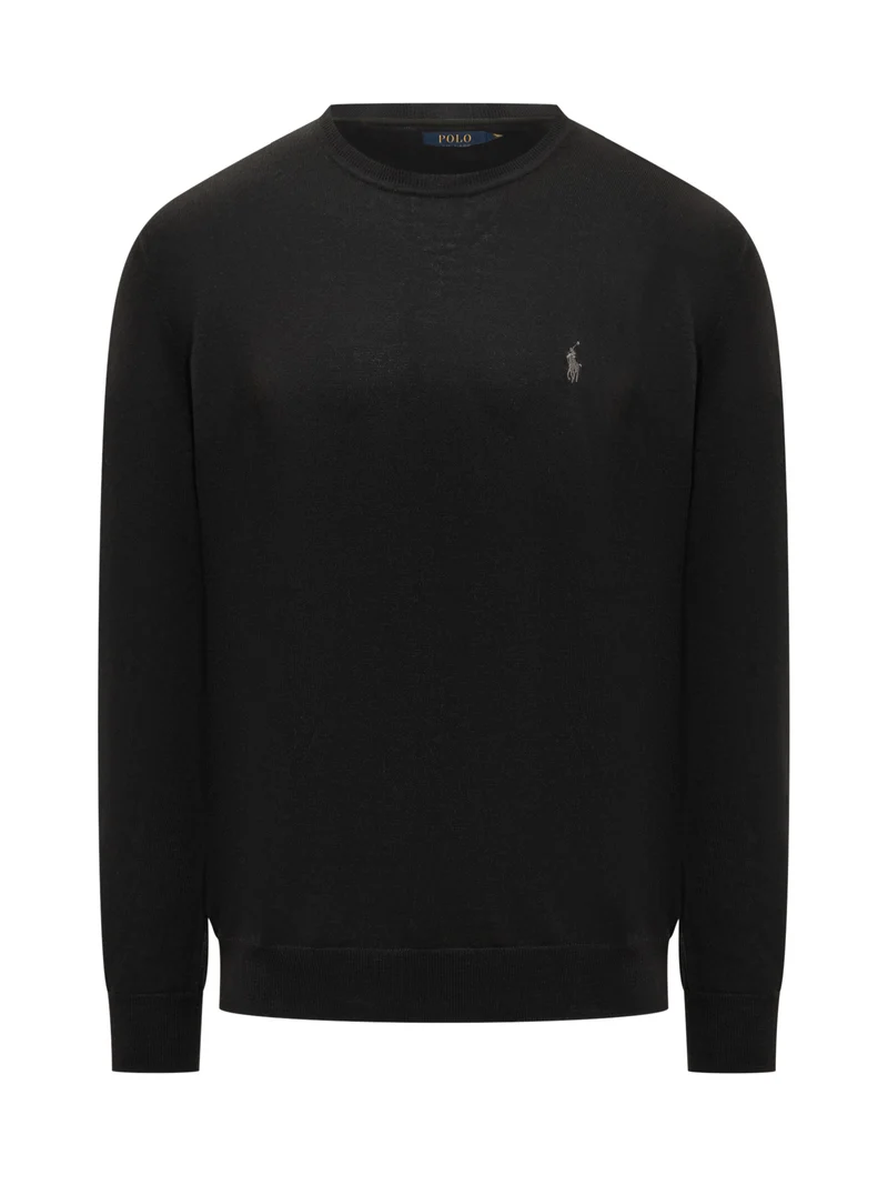 Polo Ralph Lauren Maglione Nero in Lana Vergine