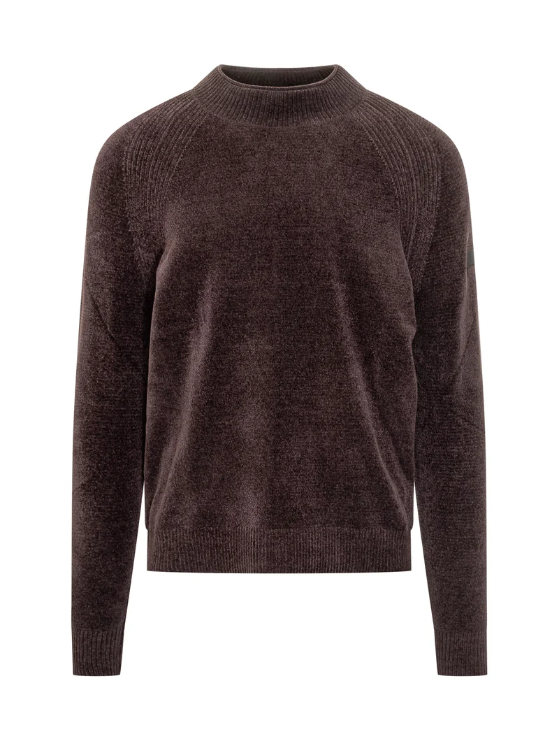 Maglione Girocollo in Lana Effetto Velluto RRD