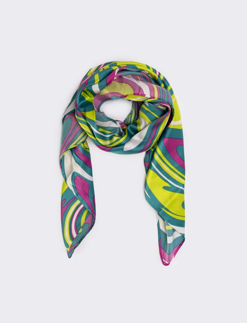 Foulard 90x90 cm con fantasie varie - Multicolore