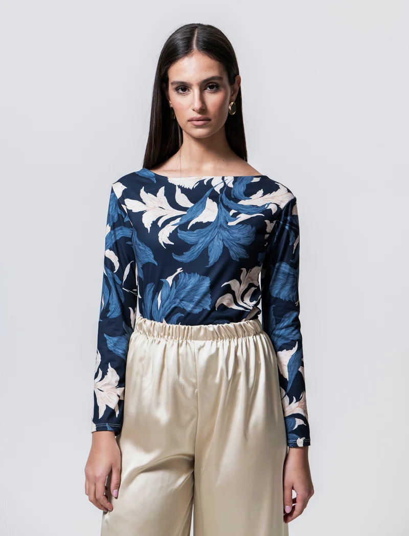 T-SHIRT STAMPATA - Blu