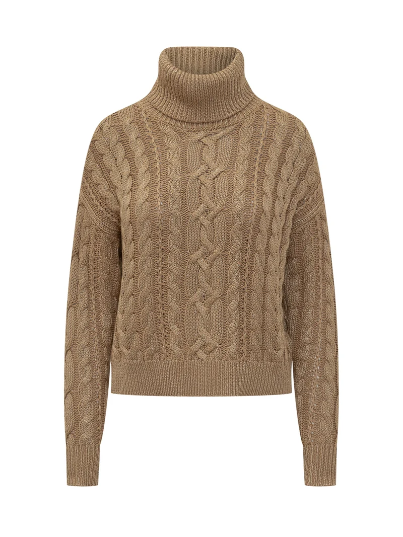 Dolcevita Cammello a Trecce Lauren Ralph Lauren