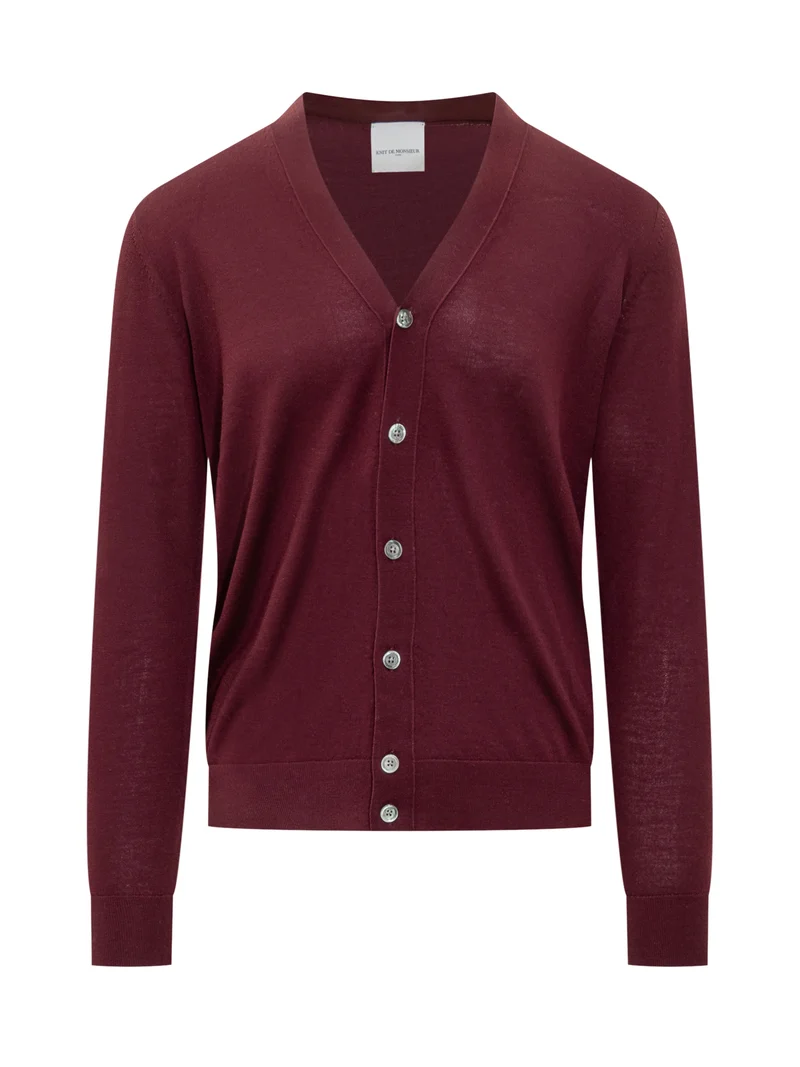 Cardigan Bordeaux Knit De Monsieur