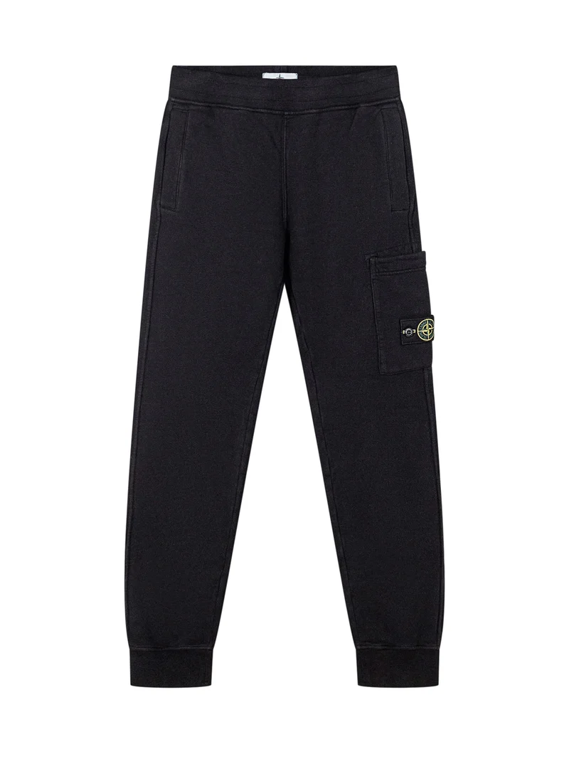 Pantaloni Cargo Neri Stone Island Kids