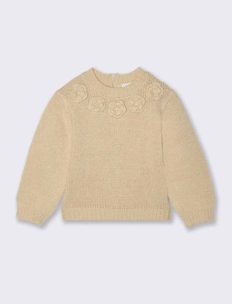 Maglioncino con applicazioni - Beige