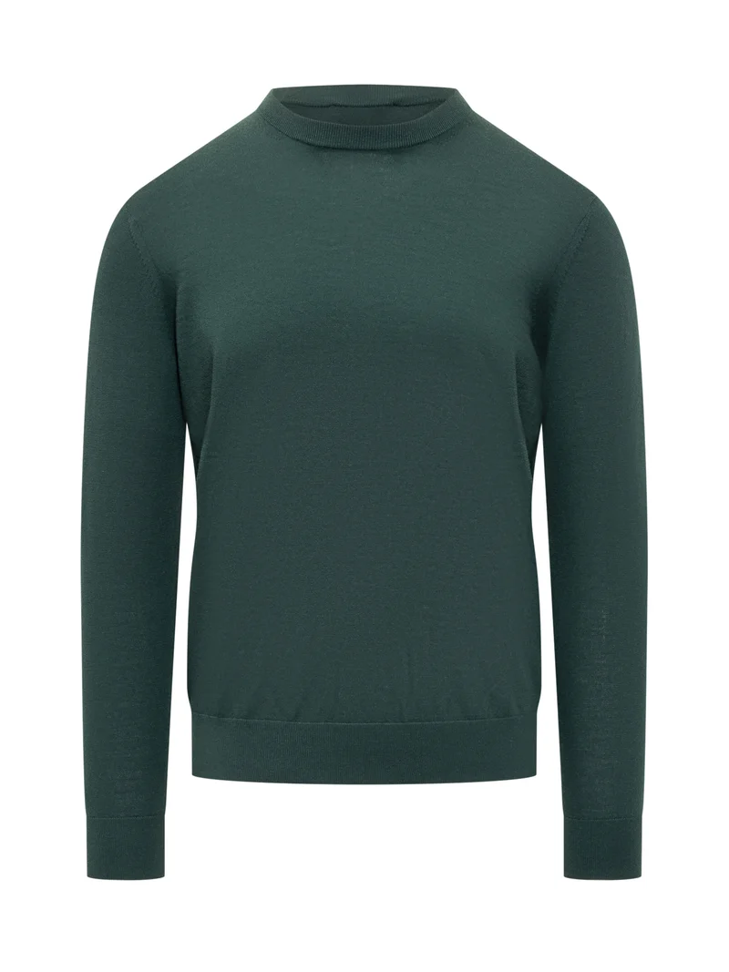 Maglia Girocollo Verde Scuro Knit De Monsieur