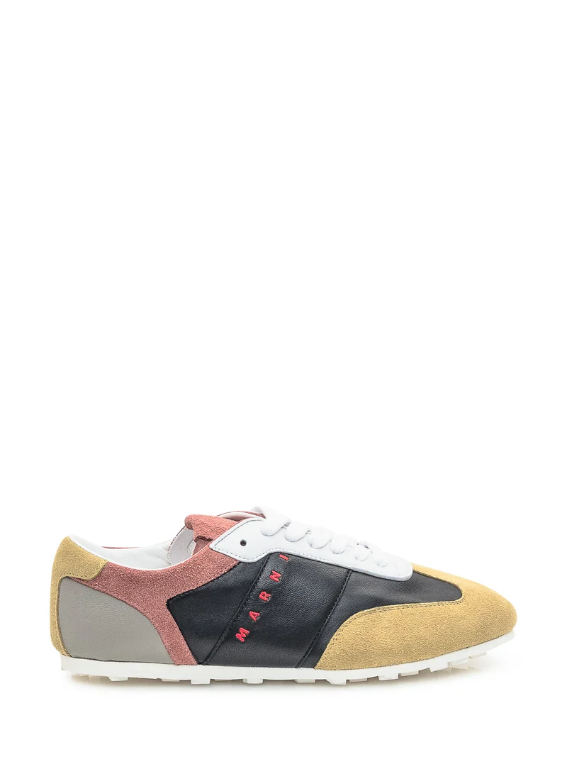 Sneakers Multicolor In Pelle E Camoscio Marni
