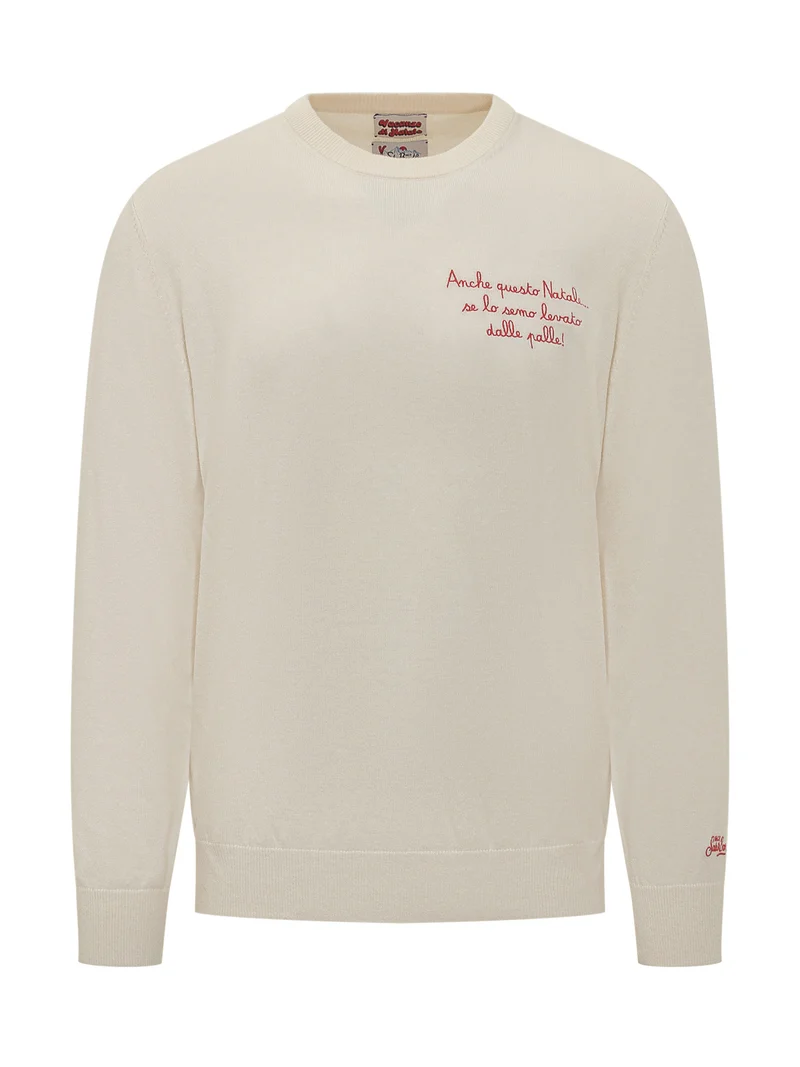 Saint Barth Maglione Bianco Anche Questo Natale