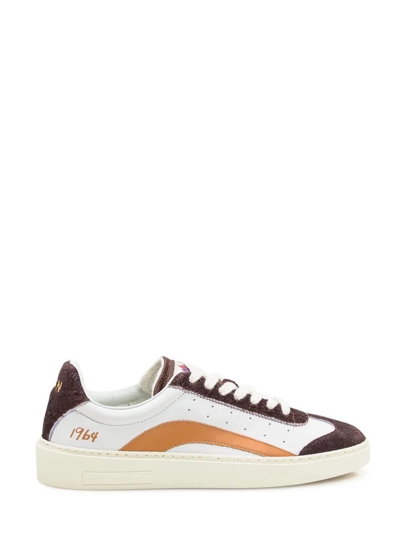 Dsquared2 Sneakers 1964 Bianche e Marroni in Pelle e Suede