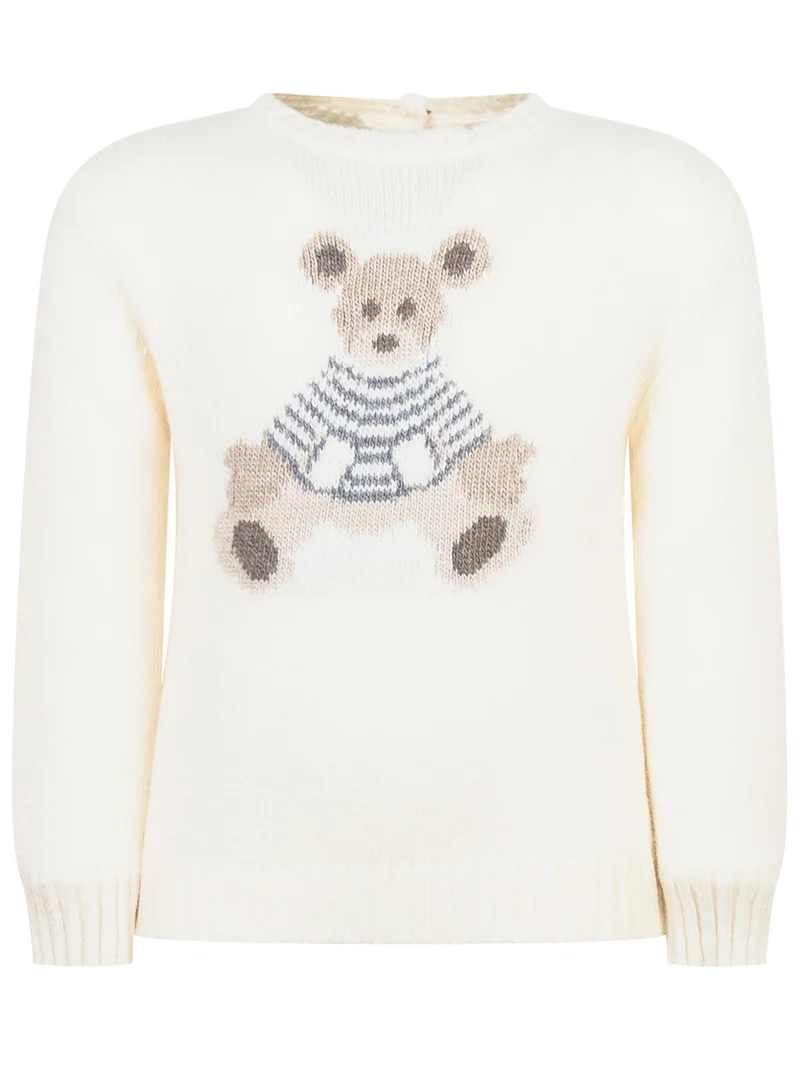 L Orso Bruno Maglione Avorio con Orsetto