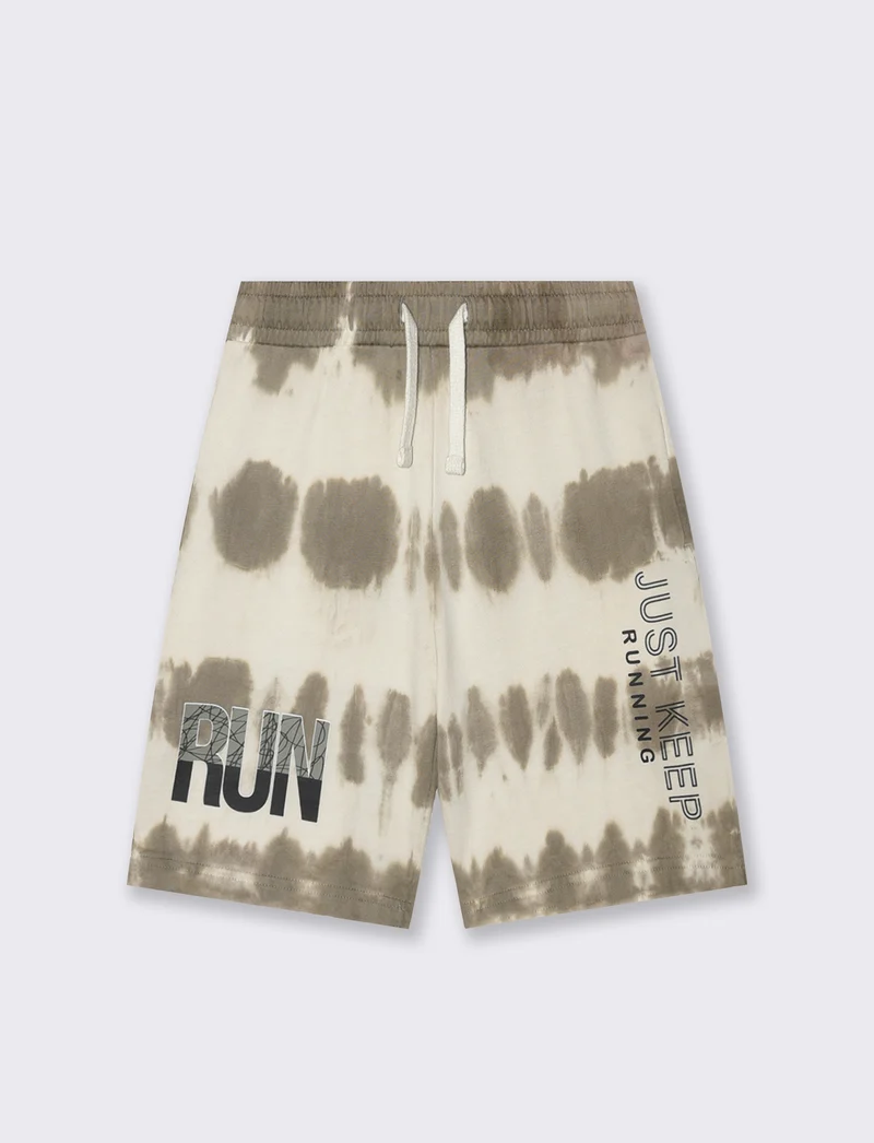 Bermuda in jersey tie-dye per l'estate - Grigio mastice