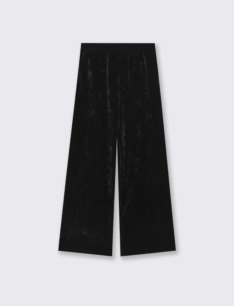 Pantalone velluto rasato - Nero