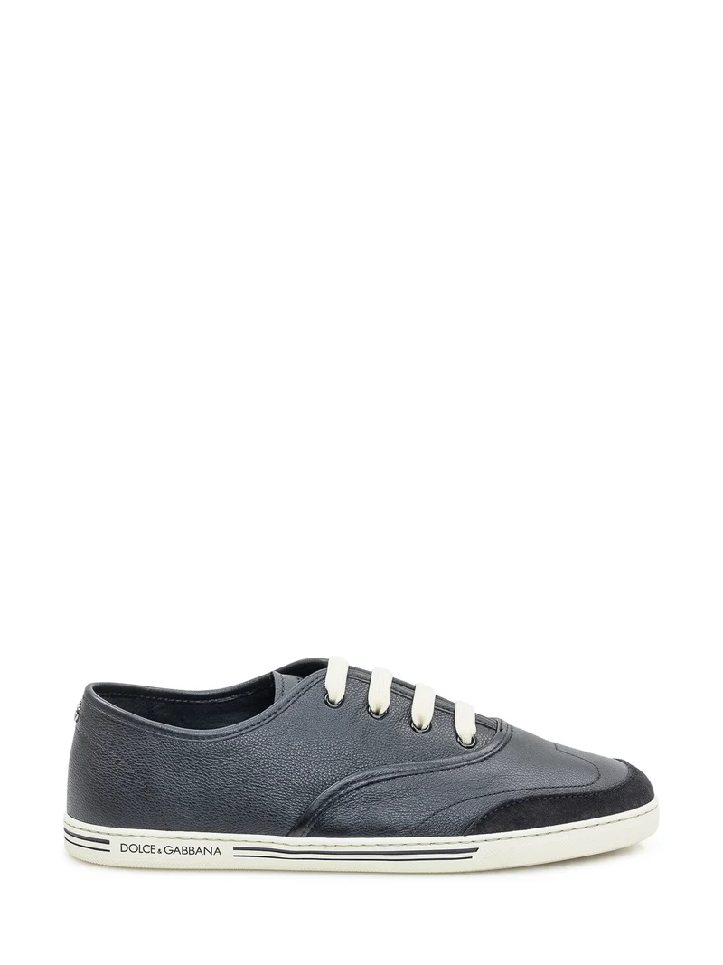 Dolce & Gabbana Sneakers Vit Back in Pelle Blu