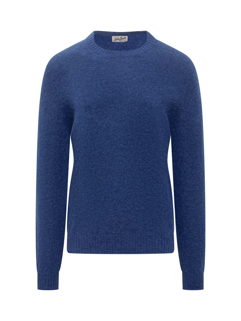 Maglione Saint Barth Blu Girocollo