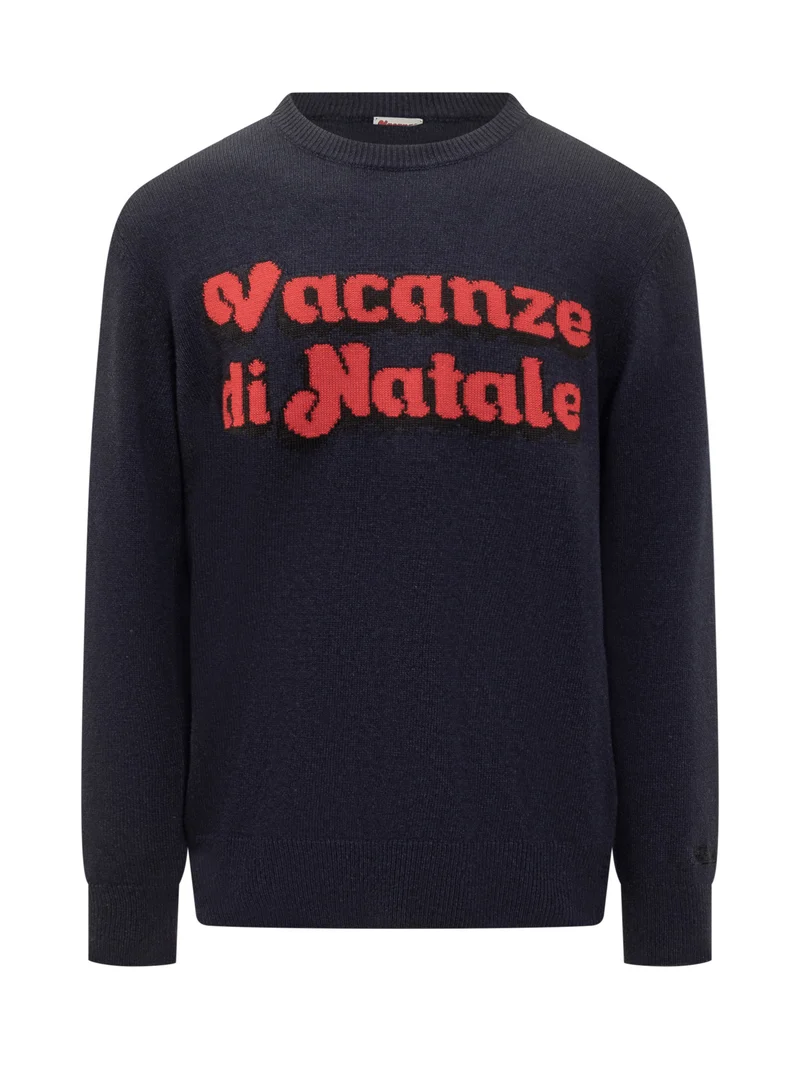 Maglione Saint Barth Blu Vacanze di Natale