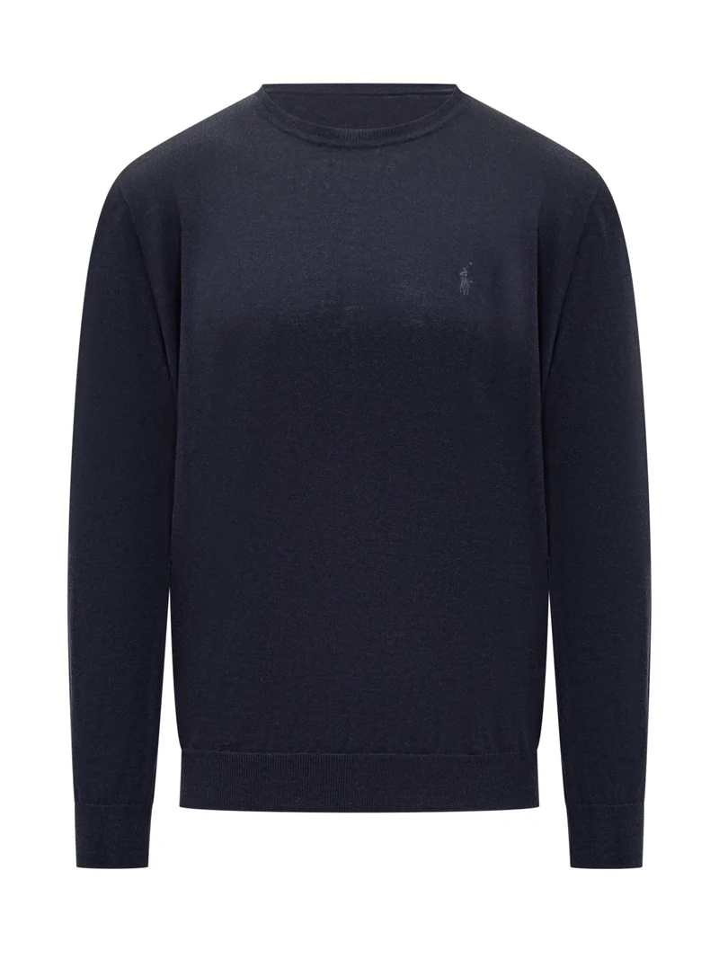 Polo Ralph Lauren Maglione Blu in Lana Vergine