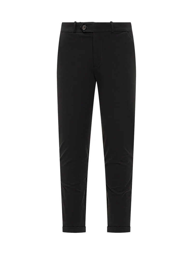 Pantaloni Neri Slim Fit in Tessuto Tecnico RRD