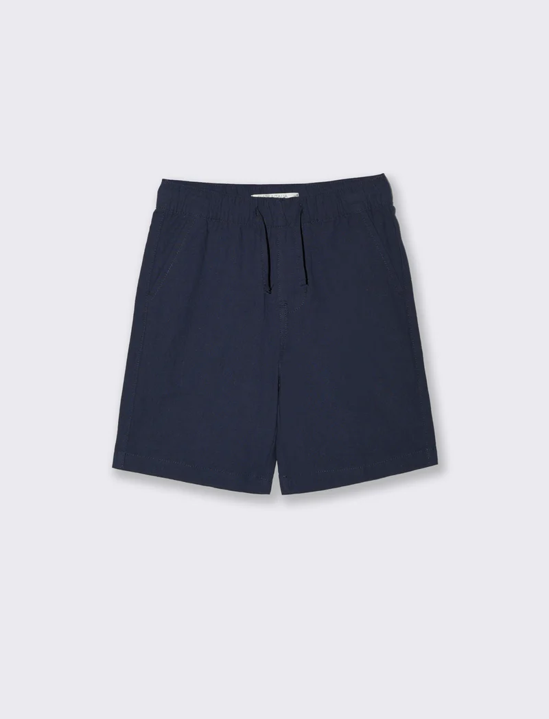 Bermuda in misto lino - Blu